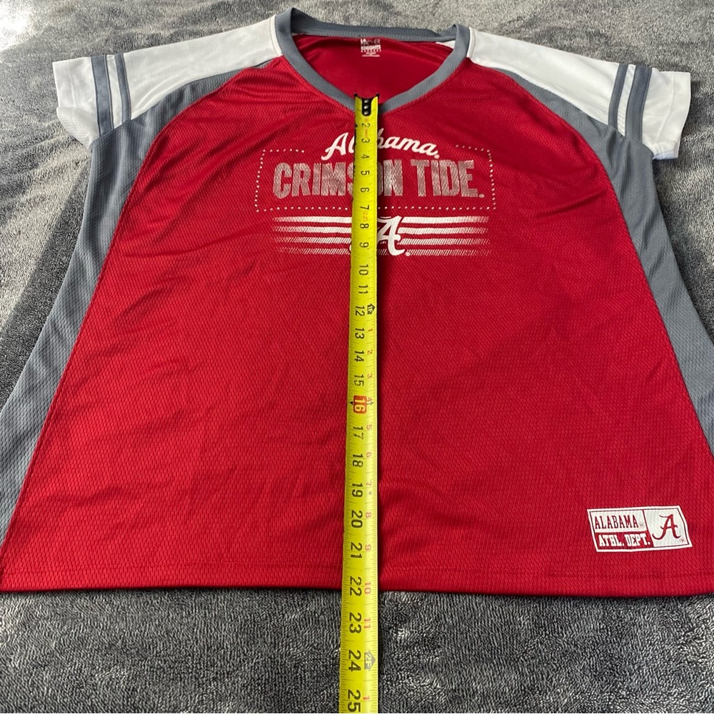 Alabama Crimson Tide Women's Red Mesh V-Neck Jersey Tee Size 2X Fan Wear - Picture 8 of 9
